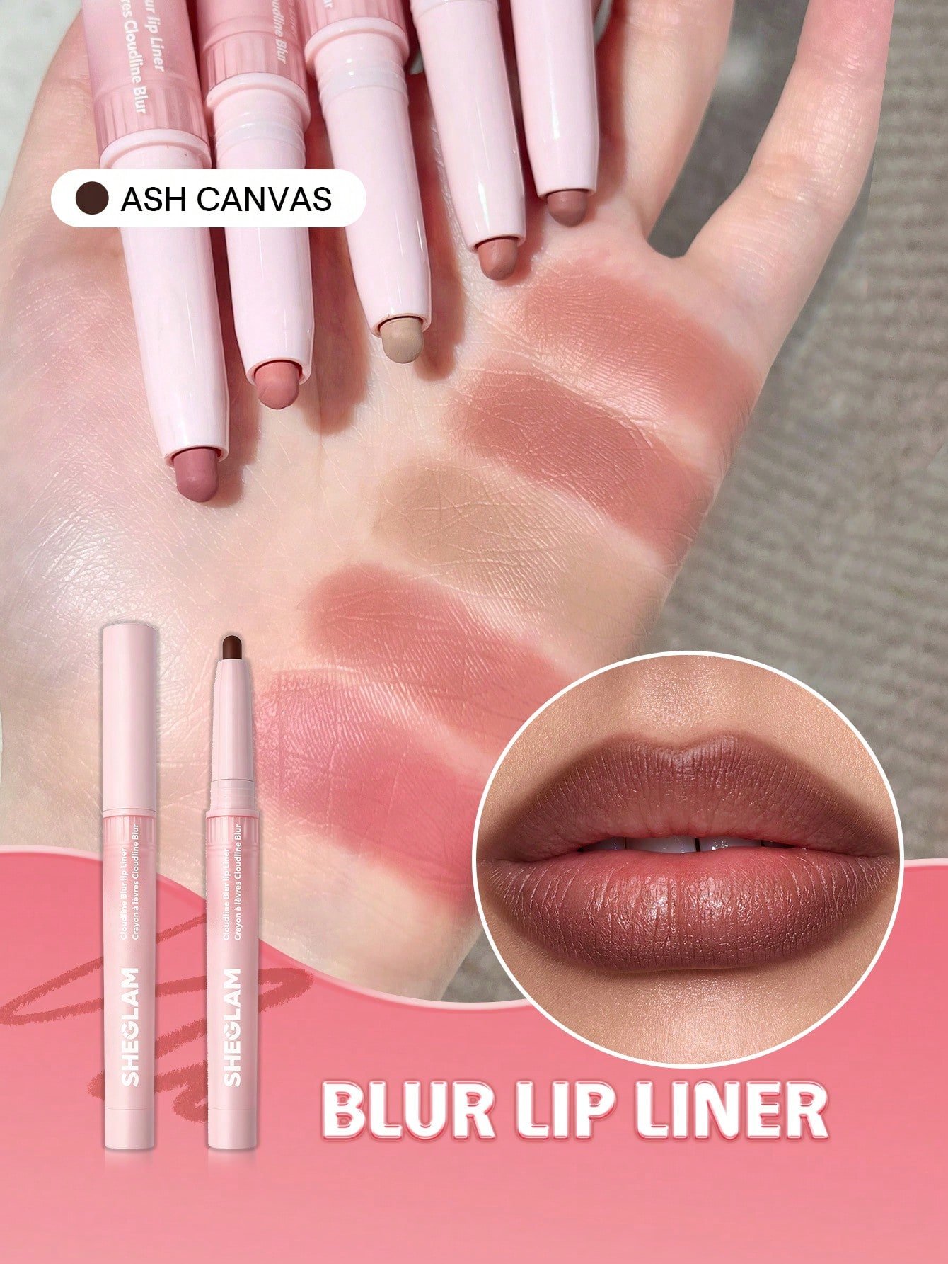 sheglam cloudline blur محدد شفاه petal flush روج محدد قوس شفايف علامة تجارية جمال مكياج ميكب مستحضرات تجميل للنساء الفتيات مثالي لفصل الصيف الربيع مثالي ل y2k أزياء أنيقة عيد الأم هدية حفلة جاهز أفضل لون 8