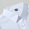 manfinity mode قميص أبيض أنيق بأكمام طويلة للارتداء الرسمي أو المكتبي مع ياقة قميص، قمصان عمل، قمصان عمل كاجوال للرجال، الخريف، الحفل 29