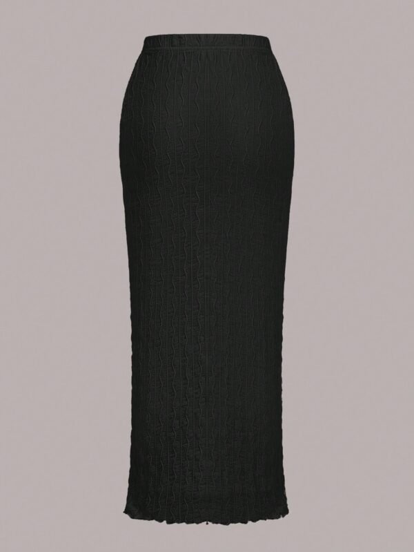 shein ezwear تنورة ذات ملمس متماسك 3
