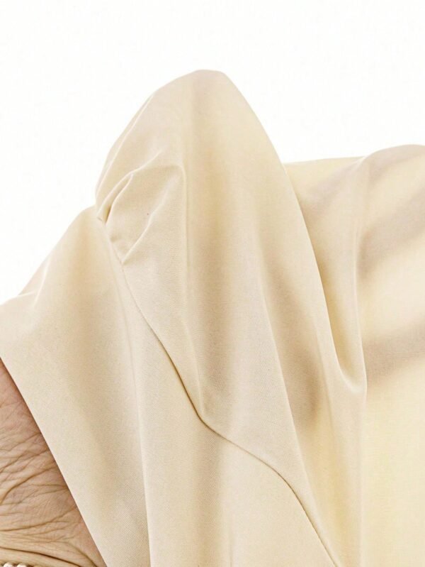 shein franclia فستان أنيق أكمام قصيرة ذو رقبة قلب، أمامي بأزرار، خصر ملتف 15