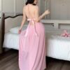 seduluxe فستان نوم طويل مشقوق من الشبك الجذاب للنساء، عيد الحب 8