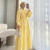 رداء طويل أنيق للنساء بلون موحد مع أزرار وحزام مربوط بعقدة وأكمام طويلة على شكل فانوس وحاشية مرقعة، مناسب للربيع والصيف والخريف والشتاء والاستخدام اليومي وأعياد الميلاد والحفلات والعشاء الرسمي والمواعدة 20