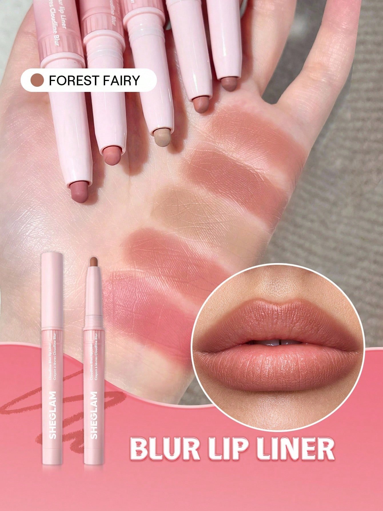 sheglam cloudline blur محدد شفاه petal flush روج محدد قوس شفايف علامة تجارية جمال مكياج ميكب مستحضرات تجميل للنساء الفتيات مثالي لفصل الصيف الربيع مثالي ل y2k أزياء أنيقة عيد الأم هدية حفلة جاهز أفضل لون 1