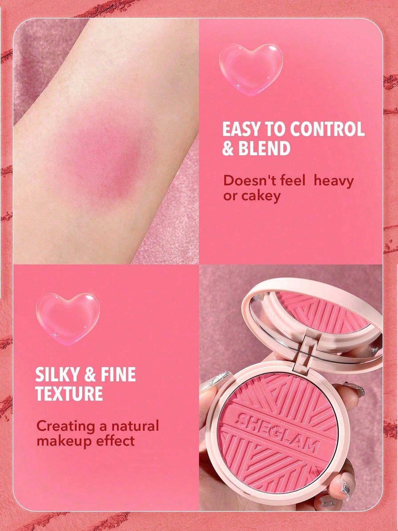 sheglam أحمر خدود مطفي divine flush insta flame blush powder ذو تصبغ عالي لا يتلاشى يدوم طويلاً متوهج وخفيف الوزن أحمر خدود للوجه مكياج لحفلات أحمر خدود حمره بلشر علامة تجارية جمال مكياج ميكب مستحضرات تجميل للنساء الفتيات مثالي لفصل الصيف الربيع مثالي ل 10