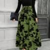 breezaya فستان نسائي أنيق بأكمام منتفخة وربطة الخصر مزخرف بطبعات زهرية، ملابس ربيعية/خريفية للجامعة وملابس خريفية للنساء