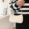حقيبة كتف من المخمل المضلع بلون موحد مع إغلاق بسحاب، حقيبة هوبو من المخمل المضلع بتصميم بسيط، حقيبة تحت الإبط بتصميم عتيق بلون موحد للنساء، حقيبة يد عصرية بسيطة، حقيبة يد مربعة صغيرة، حقيبة باجيت تحت الإبط من المخمل المضلع بتصميم عتيق عصري، أسلوب الأموال 12