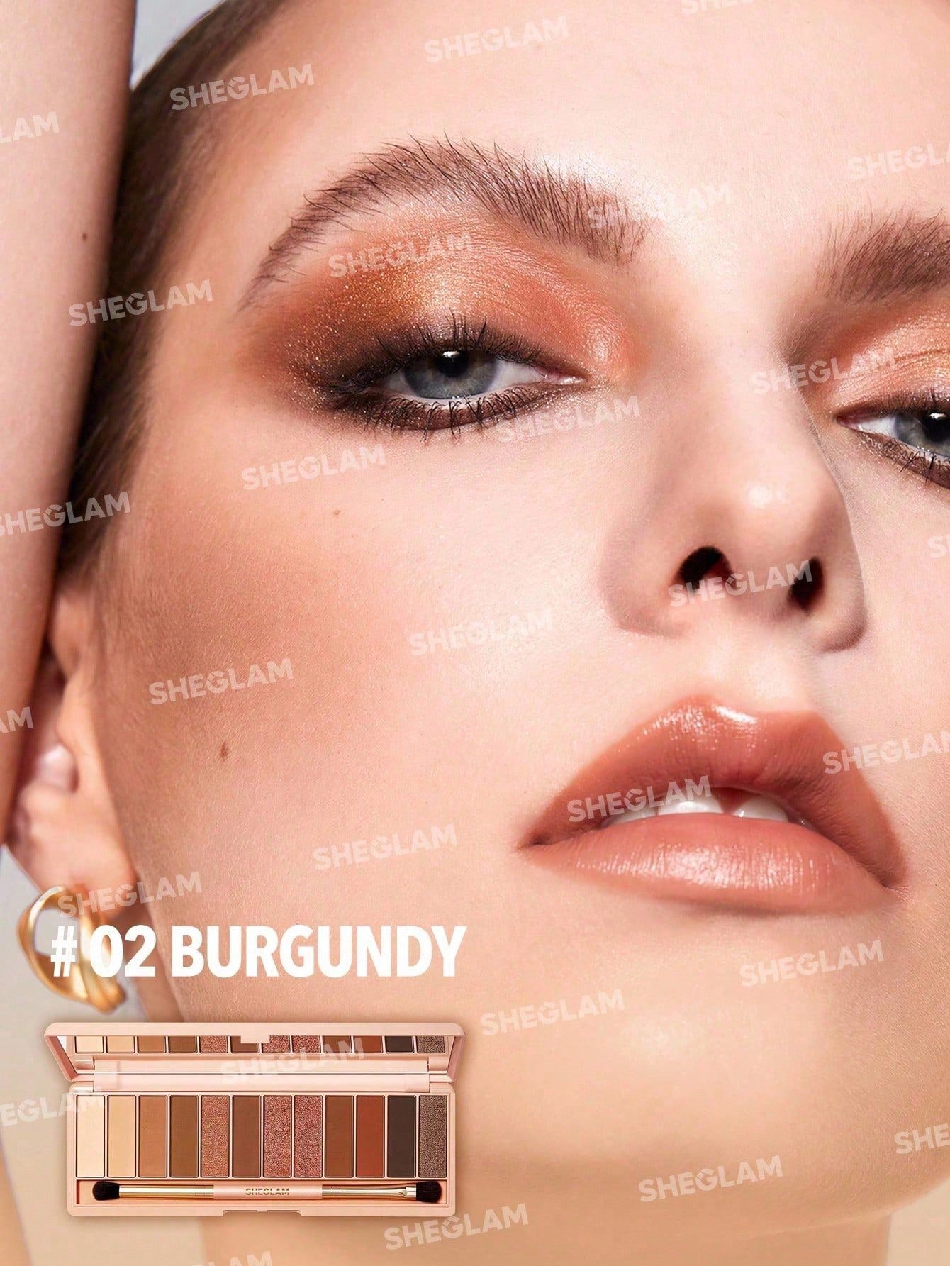 sheglam لوحة ظلال العيون غير اللامعة بورغوندي 12 لونًا، ظلال عيون لامعة معدنية لؤلؤية ناعمة وناعمة ذات صبغة عالية، مستحضرات تجميل العيون، ظلال عيون لحفلات عيد الميلاد السوداء علامة تجارية جمال مكياج ميكب مستحضرات تجميل للنساء الفتيات مثالي لفصل الصيف الرب 5