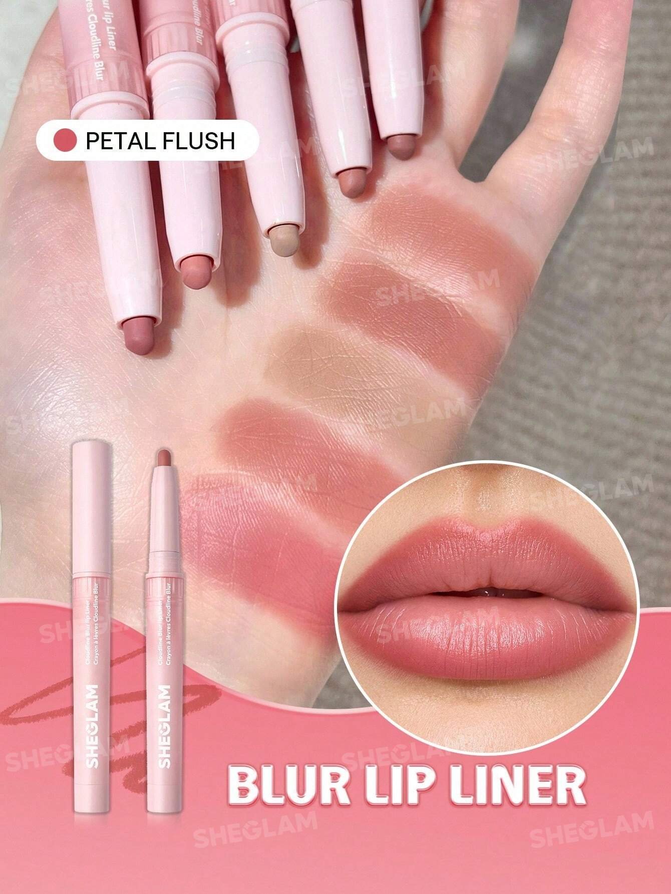 sheglam cloudline blur محدد شفاه petal flush روج محدد قوس شفايف علامة تجارية جمال مكياج ميكب مستحضرات تجميل للنساء الفتيات مثالي لفصل الصيف الربيع مثالي ل y2k أزياء أنيقة عيد الأم هدية حفلة جاهز أفضل لون 19