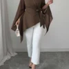 elenzga لا تنفد أبدًا من الأناقة: جوثيك بريب مع لمسة أداء الأربعاء. احتضن أنوثتك الداكنة الداخلية. بلوزة أنيقة باللون الأسود فرنسية عملية متعددة الاستخدامات مع ربطة عنق وأكمام طويلة وتصميم غير متماثل وذيل منحني 13