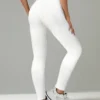 shein tall سروال أبيض مضفر ضيق مع تصميم بسيط للارتداء اليومي والنشاط، سروال أبيض للنساء 7