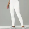 shein tall سروال أبيض مضفر ضيق مع تصميم بسيط للارتداء اليومي والنشاط، سروال أبيض للنساء 9