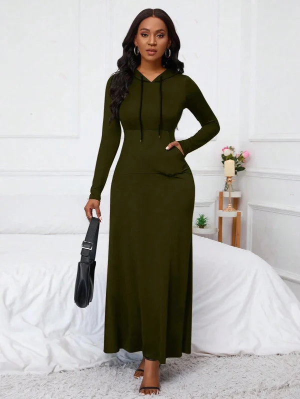 emery rose فستان ماكسي للنساء مع كابوشون وسحاب وجيوب 6