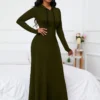 emery rose فستان ماكسي للنساء مع كابوشون وسحاب وجيوب 7