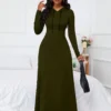 emery rose فستان ماكسي للنساء مع كابوشون وسحاب وجيوب 8