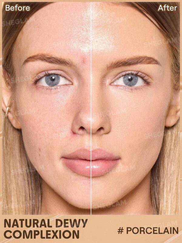 sheglam dew & done ملون خفيف للبشرة مع spf20 porcelain علامة تجارية جمال مكياج ميكب مستحضرات تجميل للنساء الفتيات مثالي لفصل الصيف الربيع مثالي ل y2k أزياء أنيقة عيد الأم هدية حفلة جاهز أفضل لون 37