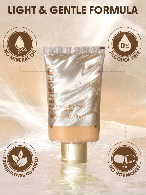 sheglam dew & done ملون خفيف للبشرة مع spf20 porcelain علامة تجارية جمال مكياج ميكب مستحضرات تجميل للنساء الفتيات مثالي لفصل الصيف الربيع مثالي ل y2k أزياء أنيقة عيد الأم هدية حفلة جاهز أفضل لون 40