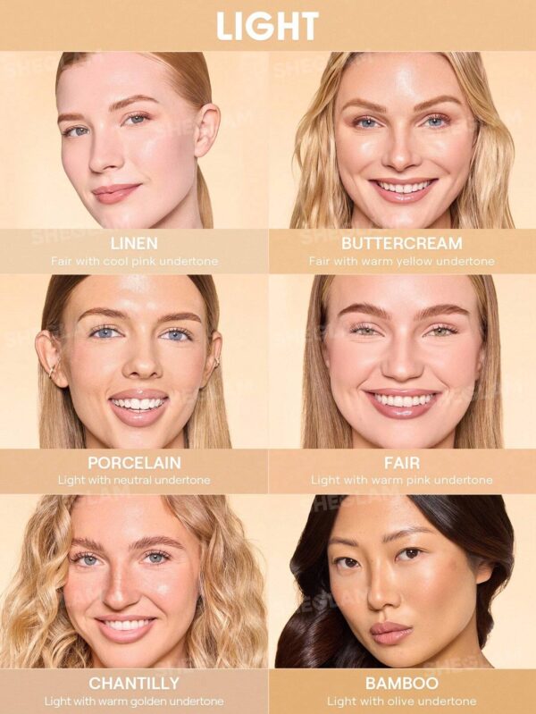 sheglam dew & done ملون خفيف للبشرة مع spf20 porcelain علامة تجارية جمال مكياج ميكب مستحضرات تجميل للنساء الفتيات مثالي لفصل الصيف الربيع مثالي ل y2k أزياء أنيقة عيد الأم هدية حفلة جاهز أفضل لون 41