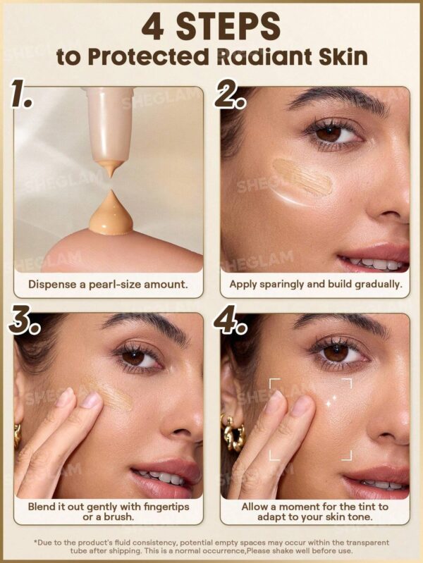 sheglam dew & done ملون خفيف للبشرة مع spf20 porcelain علامة تجارية جمال مكياج ميكب مستحضرات تجميل للنساء الفتيات مثالي لفصل الصيف الربيع مثالي ل y2k أزياء أنيقة عيد الأم هدية حفلة جاهز أفضل لون 44