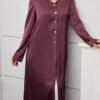 al najma عباءة عربية عصرية، للتنقل اليومي الكاجوال، عباءة متواضعة مع إبزيم معدني وشق للنساء طويلة ومتواضعة 7