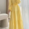 رداء طويل أنيق للنساء بلون موحد مع أزرار وحزام مربوط بعقدة وأكمام طويلة على شكل فانوس وحاشية مرقعة، مناسب للربيع والصيف والخريف والشتاء والاستخدام اليومي وأعياد الميلاد والحفلات والعشاء الرسمي والمواعدة 15