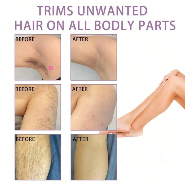جهاز إزالة الشعر من الوجه اللاسلكي وجهاز إزالة شعر الوجه الكامل، مناسب للاستخدام المنزلي والسفر مناسب للبشرة الحساسة، ويمكن استخدامه على الوجه والذقن والشفاه وخط البكيني والجبهة والحواجب والفك والرقبة وغيرها من المناطق. 6