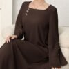 yasmyna جلابيات قفاطين فستان نسائي بقصة فضفاضة بطراز عربي مع نسيج زهري يدوي الصنع وزخرفة الفيونكة 10