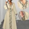 shein petite curve فستان طويل مزين بالدانتيل الأنيق، خريف/شتاء shein petite curve فستان طويل مزين بالدانتيل الأنيق، خريف/شتاء