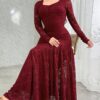 modelyn فستان كوكتيل أنيق بياقة مربعة وخصر مشدود وذيل أسطوري 1