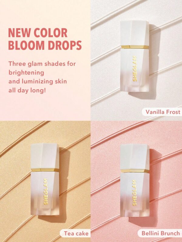 sheglam هايلايتر سائل glow bloom هايلايتر جل كريمي لامع بلمسة نهائية ندية يدوم طويلاً ومشرق وغير متكتل ومقاوم للماء وهايلايتر توهج مكياج وعيد الميلاد والشتاء وهدايا عام 2000 هايلايت هايلايتر علامة تجارية جمال مكياج ميكب مستحضرات تجميل للنساء الفتيات مثالي 10
