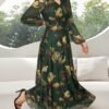 modelyn فستان نسائي أنيق مطبوع بنقشة زهرية كاملة للموسم الخريفي 11
