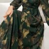 modelyn فستان نسائي أنيق مطبوع بنقشة زهرية كاملة للموسم الخريفي 13