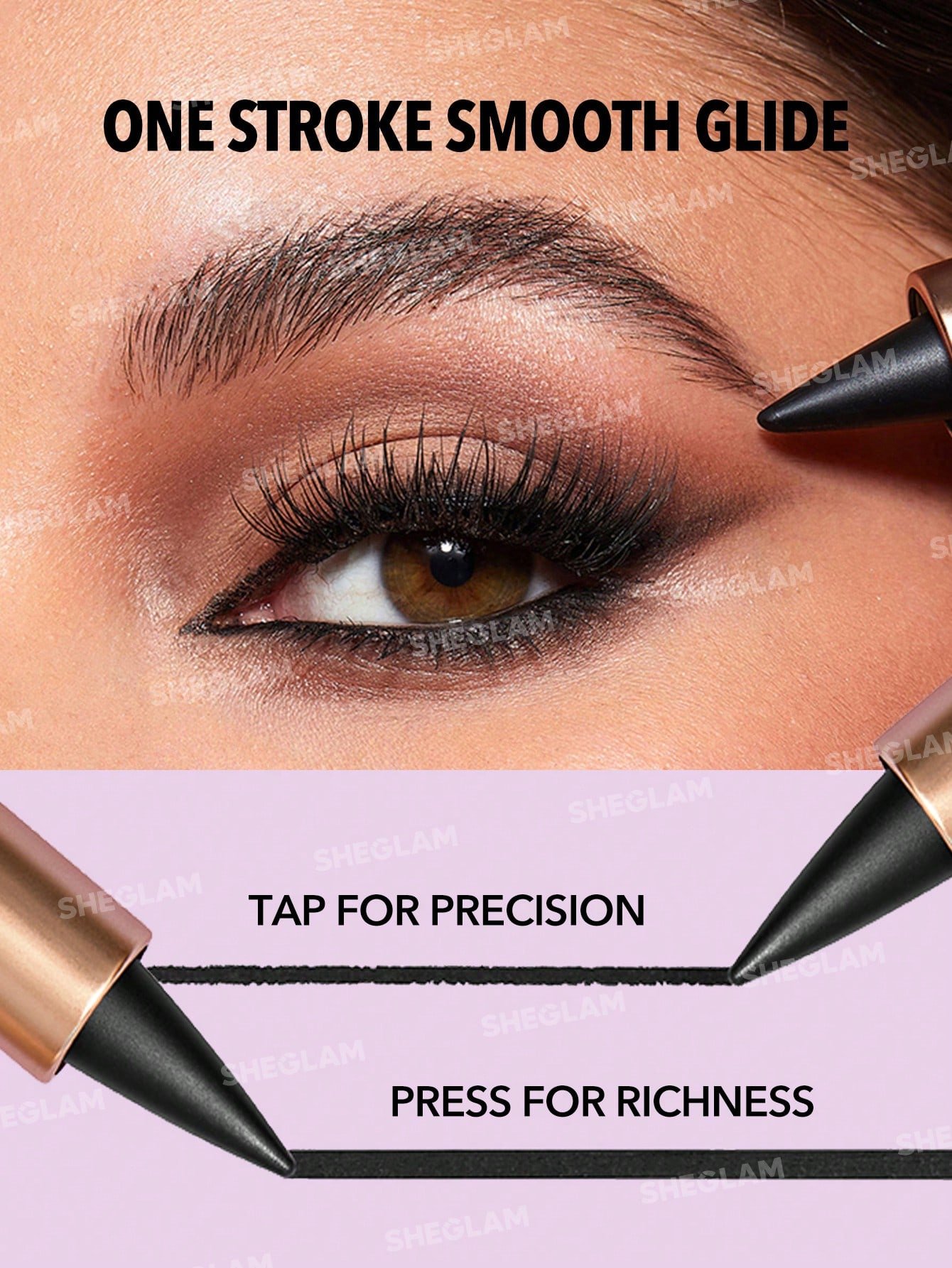 sheglam قلم تحديد العيون غير اللامع من ez glide، قلم تحديد العيون الأسود عالي الصبغة، مقاوم للتلطخ، يدوم طويلاً، فائق الدقة، قابل للمزج، ناعم، مكياج عيون القطة، ، هدية عيد الميلاد، محدد العيون الأسود محدد كحل علامة تجارية جمال مكياج ميكب مستحضرات تجميل لل 5