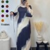 فستان نسائي طويل الأكمام متوسط الطول بطراز عربي، رقبة دائرية، أكمام واسعة، متوسط المطاطية، عباية صبغ التعتيق أنيقة، أحمر ربيعي فستان نسائي طويل الأكمام متوسط الطول بطراز عربي، رقبة دائرية، أكمام واسعة، متوسط المطاطية، عباية صبغ التعتيق أنيقة، أحمر ربيعي