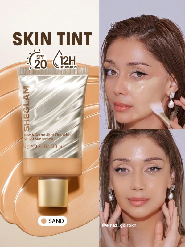 sheglam dew & done ملون خفيف للبشرة مع spf20 porcelain علامة تجارية جمال مكياج ميكب مستحضرات تجميل للنساء الفتيات مثالي لفصل الصيف الربيع مثالي ل y2k أزياء أنيقة عيد الأم هدية حفلة جاهز أفضل لون 10
