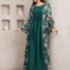 al najma فستان أنيق بأكمام طويلة مطبوع بالزهور للنساء 2