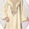 al najma فستان طويل الأكمام ياقة على شكل حرف v بطباعة زهور أنيقة وعتيقة بطراز عربي للنساء 6