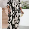 shein lady فستان كاجوال متوسط الطول مطبوع بألوان متباينة للنساء 13