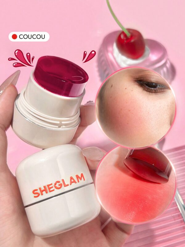 sheglam أحمر شفاه وخدود مرطب من jelly licious أحمر خدود مائي من 4 ألوان، يدوم طويلاً، صبغةة مزدوجة الاستخدام، مكياج للوجه بملمس هلامي حمره بلشر علامة تجارية جمال مكياج ميكب مستحضرات تجميل للنساء الفتيات مثالي لفصل الصيف الربيع مثالي ل y2k أزياء أنيقة عيد 2