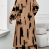 shein lady curve قميص كاجوال أنيق للربيع والصيف والخريف والشتاء، ياقة منسوجة، أكمام بيشوب، جيوب، أكمام طويلة، مقاسات كبيرة، بدلة أنيقة للمكتب والتنقل للربيع والصيف، ملابس صيفية للنساء للعطلات 11