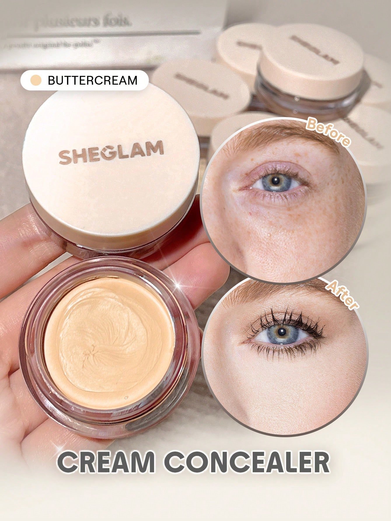 sheglam كريم إخفاء العيوب rapid retouch cream concealer linen كريم إخفاء العيوب rapid retouch cream concealer linen كريم إخفاء العيوب full cover cream concealer يدوم طويلاً مفتح/مُشرق تغطية كاملة/تغطية عالية مصحح خفيف الوزن يدوم طوال اليوم كونسيلر علامة ت 2