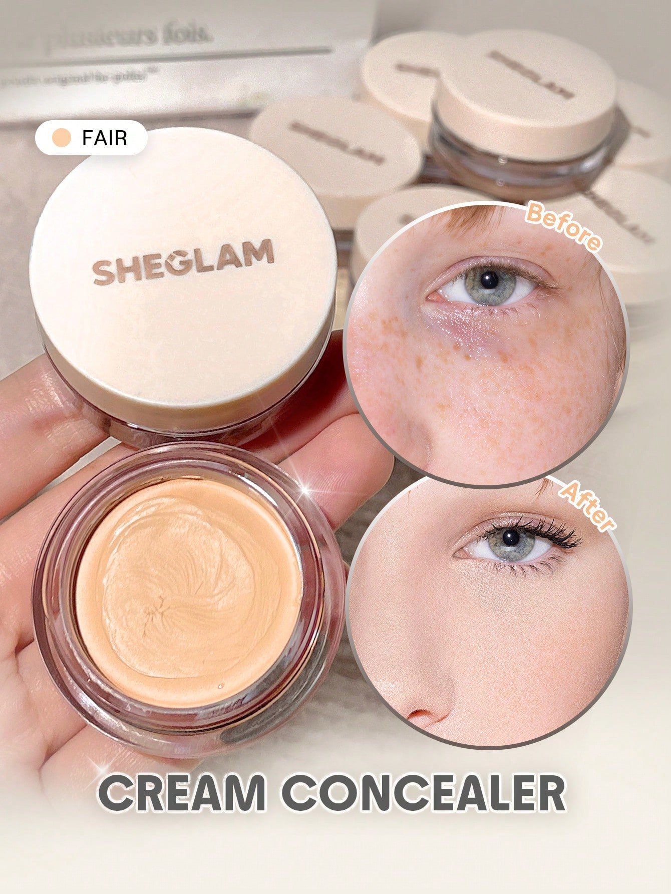 sheglam كريم إخفاء العيوب rapid retouch cream concealer linen كريم إخفاء العيوب rapid retouch cream concealer linen كريم إخفاء العيوب full cover cream concealer يدوم طويلاً مفتح/مُشرق تغطية كاملة/تغطية عالية مصحح خفيف الوزن يدوم طوال اليوم كونسيلر علامة ت 3