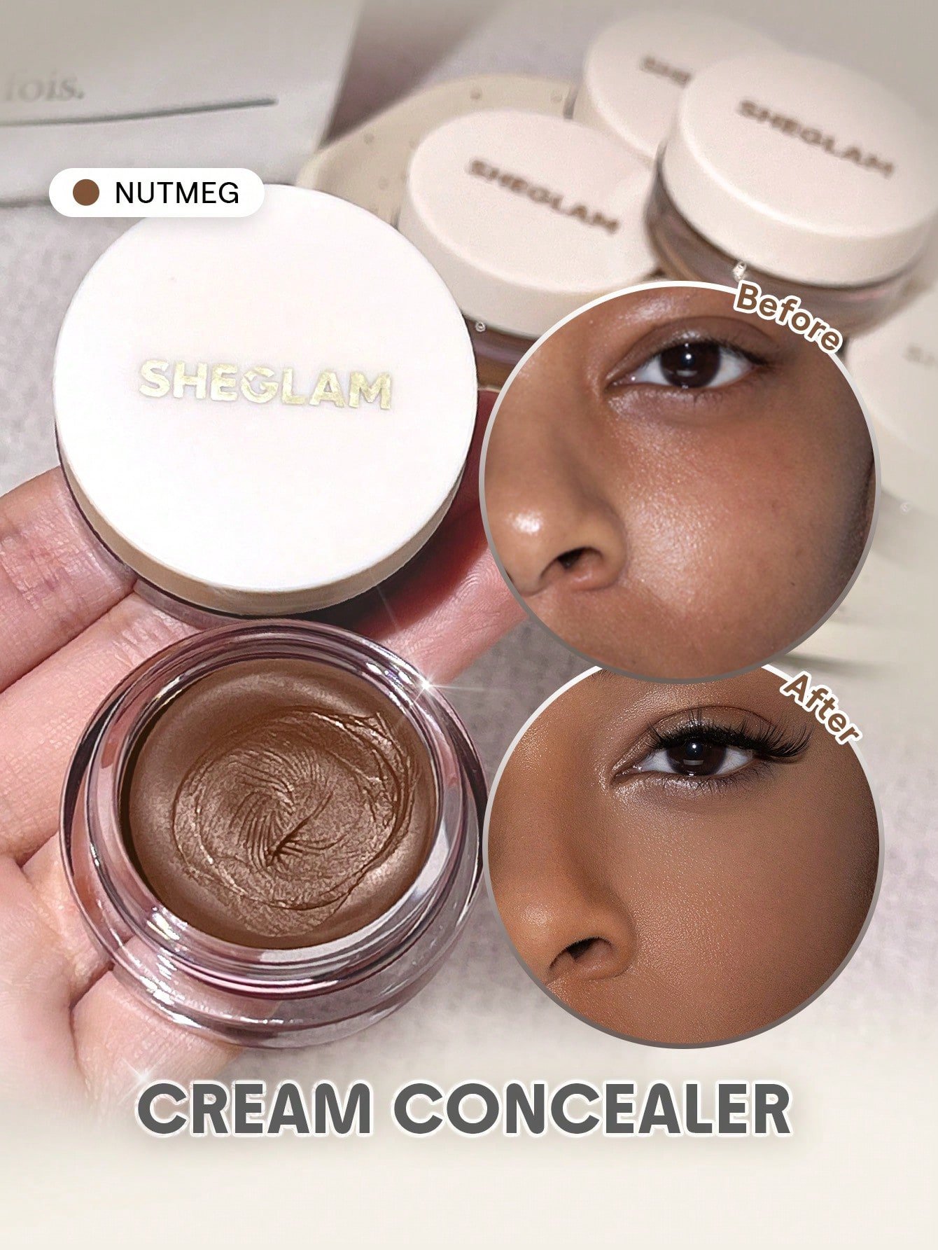 sheglam كريم إخفاء العيوب rapid retouch cream concealer linen كريم إخفاء العيوب rapid retouch cream concealer linen كريم إخفاء العيوب full cover cream concealer يدوم طويلاً مفتح/مُشرق تغطية كاملة/تغطية عالية مصحح خفيف الوزن يدوم طوال اليوم كونسيلر علامة ت 9