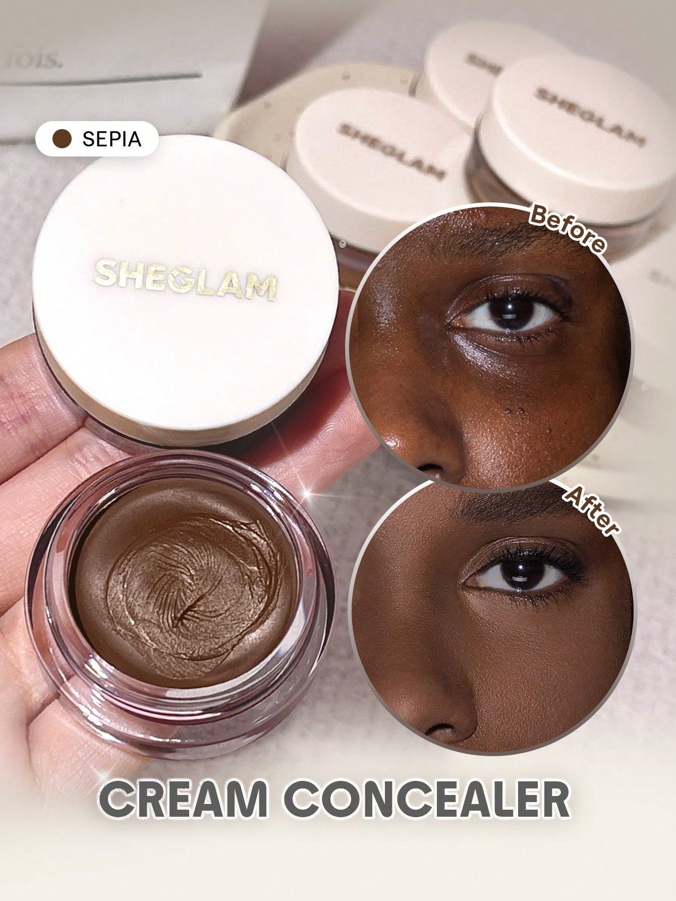 sheglam كريم إخفاء العيوب rapid retouch cream concealer linen كريم إخفاء العيوب rapid retouch cream concealer linen كريم إخفاء العيوب full cover cream concealer يدوم طويلاً مفتح/مُشرق تغطية كاملة/تغطية عالية مصحح خفيف الوزن يدوم طوال اليوم كونسيلر علامة ت 10