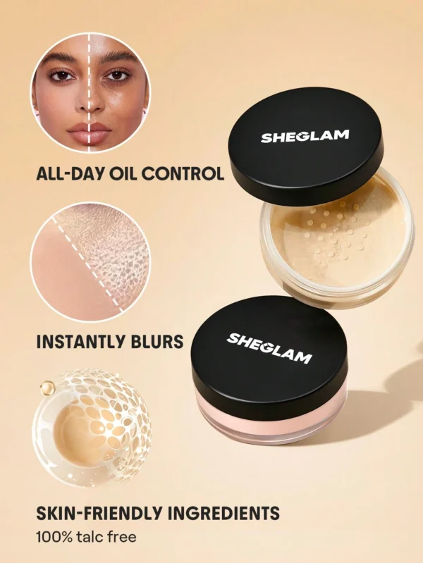 sheglam بودرة تثبيت مخبوزة متوهجة بودرة تثبيت سائبة للتحكم في الزيوت من كابتشينو، شفافة، خالية من المسام، خالية من العيوب، تنعم الخطوط الدقيقة، بودرة متوهجة، بودرةوينتر بودره علامة تجارية جمال مكياج ميكب مستحضرات تجميل للنساء الفتيات مثالي لفصل الصيف الرب 9