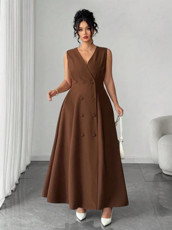 elenzga فستان ماكسي للسيدات ذوات الحجم الكبير مزين بأزرار بتصميم عملة نقدية قديمة، مناسب للعودة إلى المدرسة، التخرج، عيد الحب، مهرجان الموسيقى، عيد الأم، عيد الهالوين، ، عيد الفصح، اليوم الوطني، حفل التخرج، حفلة المواعدة، موسم الزفاف، الرحلات الخارجية 12