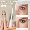 sheglam خافي عيوب like magic بتغطية كاملة لمدة 12 ساعة خافي عيوب سائل غير لامع يدوم طويلاً ومصحح للون مشرق وخفيف الوزن يدوم طوال اليوم ومرطب لوجهك طوال اليوم وخافي عيوب كونسيلر علامة تجارية جمال مكياج ميكب مستحضرات تجميل للنساء الفتيات مثالي لفصل الصيف ال 5