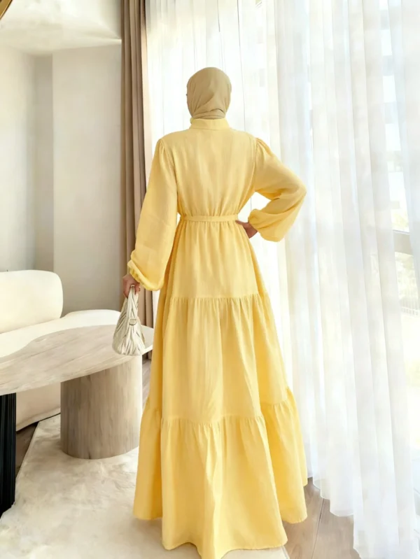 رداء طويل أنيق للنساء بلون موحد مع أزرار وحزام مربوط بعقدة وأكمام طويلة على شكل فانوس وحاشية مرقعة، مناسب للربيع والصيف والخريف والشتاء والاستخدام اليومي وأعياد الميلاد والحفلات والعشاء الرسمي والمواعدة 21