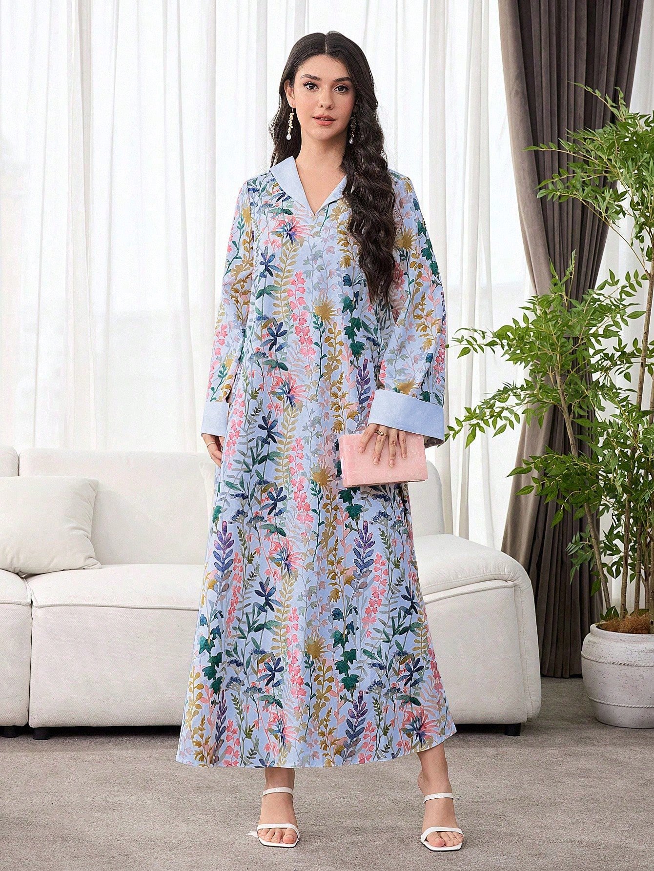 shein najma فستان نسائي فضفاض أنيق وفاخر وأنيق 2