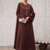 al najma عباءة نسائية أنيقة مزينة بالراين للحفلات 5