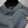 manfinity casualcool قميص بولو كاجوال للرجال ذو لون واحد بأزرار أمامية وأكمام قصيرة 1